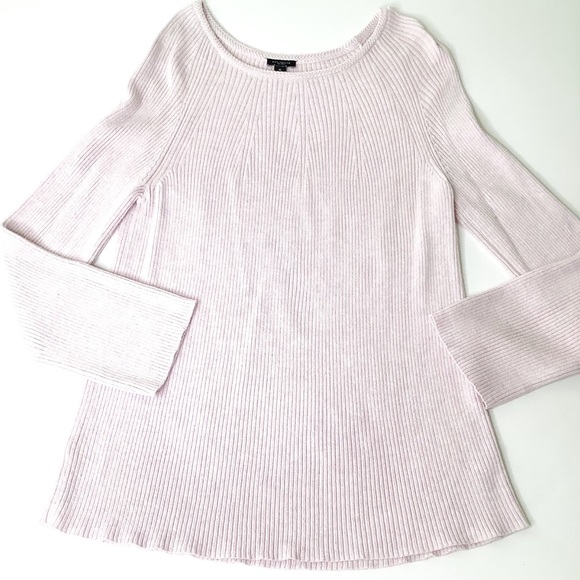 Ann Taylor Cotton Sweater Pink XL